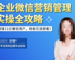 企业微信营销管理实操全攻略，链接11亿微信用户，轻松引流获客！-则成副业项目资源站