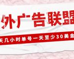 外面收费1980的最新国外LEAD广告联盟搬砖项目，单号一天至少30美金【详细玩法教程】-则成副业项目资源站