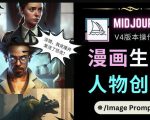 Midjourney V4版本操作教程：2个简单参数，完成漫画生成，人物创建-则成副业项目资源站