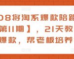 108将淘系爆款陪跑营【第11期】，21天教运营打爆款，帮老板培养运营-则成副业项目资源站