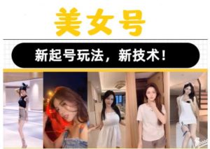 2023抖音快手短视频美女号课程制作玩法教程，美女号搬运新起号玩法，新技术（素材+教程）-则成副业项目资源站