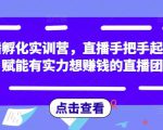 直播孵化实训营，直播手把手起号，赋能有实力想赚钱的直播团队-则成副业项目资源站