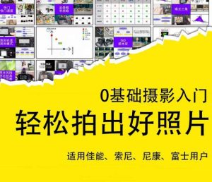 0基础摄影入门，轻松拍出好照片（适用佳能、索尼、尼康、富士用户）-则成副业项目资源站