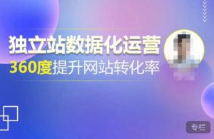 独立站数据化运营，360度提升网站转化率，亿级独立站大卖，带你用数据说话，提升转化率超过4%-则成副业项目资源站