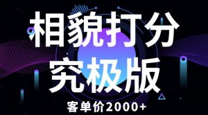 相貌打分究极版,客单价2000+纯新手小白就可操作的项目-则成副业项目资源站