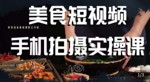 烁石·美食视频手机拍摄实操课,美食摄影理论、手机拍摄相关设置、剪辑调色、布光原理等内容-则成副业项目资源站