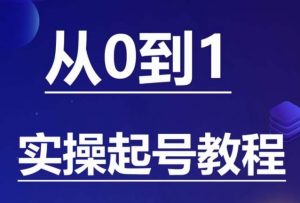 石野·小白起号实操教程，​掌握各种起号的玩法技术，了解流量的核心-则成副业项目资源站