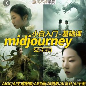 淘不掉学院·midjourney小白入门基础,AI摄影+AI设计+AI绘画-AIGC作图-则成副业项目资源站