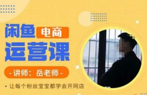 岳老师·闲鱼电商运营课,让每个粉丝宝宝都学会开网店-则成副业项目资源站