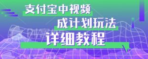避坑玩法:支付宝中视频分成计划玩法实操详解【揭秘】-则成副业项目资源站