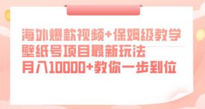 海外爆款视频+保姆级教学，壁纸号项目最新玩法，月入10000+教你一步到位【揭秘】-则成副业项目资源站