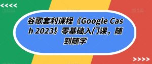 谷歌套利课程《Google Cash 2023》零基础入门课,随到随学-则成副业项目资源站