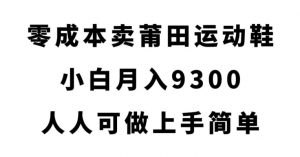 零成本卖莆田运动鞋，小白月入9300，人人可做上手简单【揭秘】-则成副业项目资源站