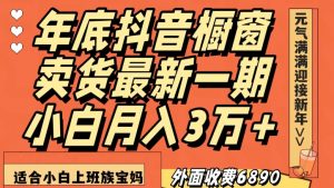 外面收费6890元年底抖音橱窗卖货最新一期,小白月入3万,适合小白上班族宝妈【揭秘】-则成副业项目资源站