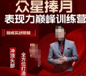 众星捧月表现力巅峰训练营，全方位打造，陪练实战赋能-则成副业项目资源站