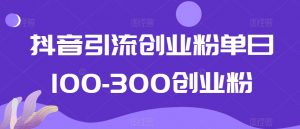 抖音引流创业粉单日100-300创业粉【揭秘】-则成副业项目资源站