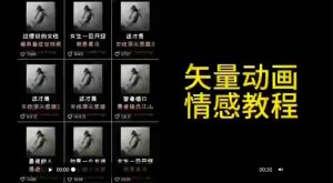 矢量动画情感教程：高点赞涨粉，适合情感、思维、创业教育等赛道-则成副业项目资源站
