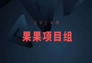 2024年果果项目组项目合集-果果最新项目-则成副业项目资源站