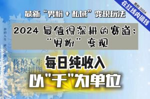 【私域流量最值钱】把“男粉”流量打到手,你便有无数种方法可以轻松变现,每日纯收入以“千”为单位-则成副业项目资源站