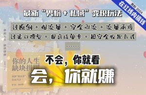 2024,“男粉+私域”还是最耐造、最赚、最轻松、最愉快的变现方式【揭秘】-则成副业项目资源站