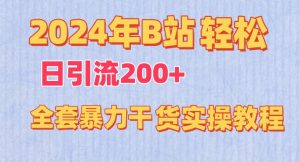 2024年B站轻松日引流200+的全套暴力干货实操教程【揭秘】-则成副业项目资源站
