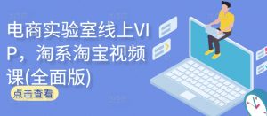 电商实验室线上VIP,淘系淘宝视频课(全面版)-则成副业项目资源站