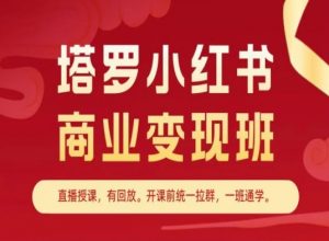塔罗小红书商业变现班，小红书变现教程-则成副业项目资源站