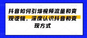 抖音如何引爆视频流量和变现逻辑,深度认识抖音和变现方式-则成副业项目资源站