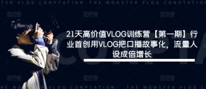21天高价值VLOG训练营【第一期】行业首创用VLOG把口播故事化，流量人设成倍增长-则成副业项目资源站