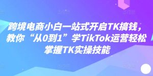 跨境电商小白一站式开启TK搞钱,教你“从0到1”学TikTok运营轻松掌握TK实操技能-则成副业项目资源站
