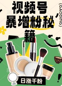 视频号涨粉方法，暴力起号，一天涨粉1000+，当天开橱窗【揭秘】-则成副业项目资源站