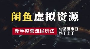 2024最新闲鱼虚拟资源玩法,养号到出单整套流程,多管道收益,每天2小时月收入过万【揭秘】-则成副业项目资源站