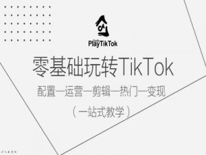零基础玩转TikTok，配置一运营一剪辑一热门一变现，一站式教学-则成副业项目资源站