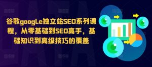 谷歌google独立站SEO系列课程,从零基础到SEO高手,基础知识到高级技巧的覆盖-则成副业项目资源站