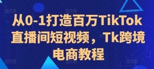 从0-1打造百万TikTok直播间短视频,Tk跨境电商教程-则成副业项目资源站