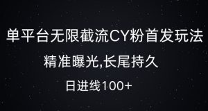单平台无限截流创业粉首发玩法,精准曝光,长尾持久,日引流100+【揭秘】-则成副业项目资源站