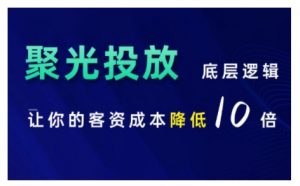 小红书聚光投放底层逻辑课，让你的客资成本降低10倍-则成副业项目资源站