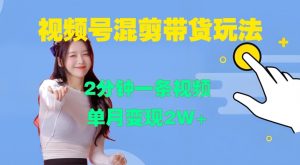 视频号混剪玩法,2分钟一条视频,单月变现2W+【揭秘】-则成副业项目资源站