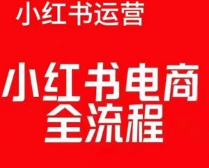 红薯电商实操课,小红书电商全流程-则成副业项目资源站
