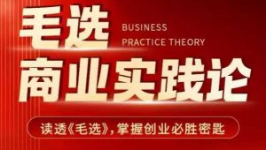 毛选商业实践论,读透《毛选》掌握创业必胜密匙-则成副业项目资源站
