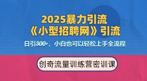 2025最新暴力引流方法,招聘平台一天引流300+,日变现多张,专业人士力荐-则成副业项目资源站