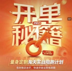 淘宝开单秘籍PRO,量身定制淘天实战陪跑计划,告别做店迷茫、快速突破运营瓶颈期-则成副业项目资源站