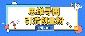 暴力引流全平台通用思维导图引流玩法ai一键生成日引200+-则成副业项目资源站