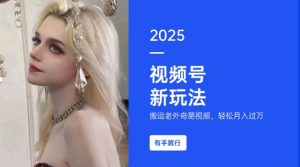 搬运老外奇葩视频,撸视频号分成计划收益,每天只需一小时,新手小白轻松月入过W-则成副业项目资源站