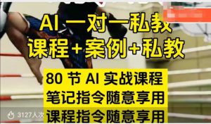 AI指令实战课,课程+案例,80节AI实战课程,笔记指令随意享用,课程指令随意享用-则成副业项目资源站