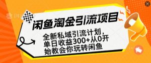 闲鱼淘金私域引流计划,从0开始玩转闲鱼,副业也可以挣到全职的工资-则成副业项目资源站