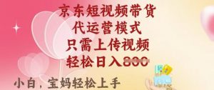 京东短视频带货，2025翻身项目，只需上传视频，单月稳定变现8k+【揭秘】-则成副业项目资源站