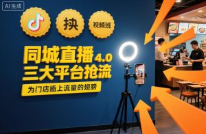 同城直播实操班4.0,三大平台抢流,为门店插上流量的翅膀-则成副业项目资源站