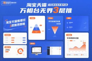 淘宝天猫推爆班原创高阶第75期,万相台无界3层推-则成副业项目资源站