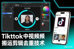 Tiktok中视频纯搬运剪辑去重技术，外来技术，自行测试-则成副业项目资源站